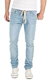 Yazubi Herren Sweathose in Jeansoptik Rick - Skinny Fit - Jogginghose in Jeans-Look, Blau (Blue Shadow 4020), W30/L34