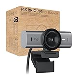 Logitech MX Brio 705 for Business 4K-Webcam mit automatischer Belichtungskorrektur, Ultra HD, Auto-Framing, Show Mode, USB-C, Funktioniert mit Microsoft Teams, Zoom, Google Meet – Schwarz