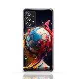 Hülle für Samsung Galaxy S8 Handyhülle Schutzhülle aus Silikon TPU Softcase mit Motiv 3496 bunter Fußball Farbenspiel