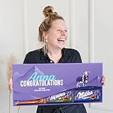 Riesen Milka Schokoladentafel personalisiert mit Namen & Botschaft - Geburtstagsgeschenk für Männer & Frauen mit 9 Milka Schokoladentafeln (900 Gramm)