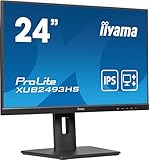iiyama Prolite XUB2493HS-B6 60,5cm 23,8' IPS LED-Monitor Full-HD 100Hz HDMI DP Slim-Line Höhenverstellung Pivot schwarz