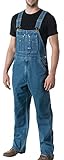 Walls Herren Stonewashed Denim Bib Overall, Stonewashed Denim, 38W / 28L