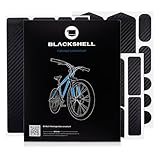 Blackshell® Fahrrad Schutzfolie - Fahrrad Lack Schutz für z.B. Trekkingrad, MTB, Rennrad oder E-Bike - 21-teilig in Carbon Schwarz - Steinschlagschutz-Set