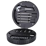 ELAYARD 20 Stück Reifenwerkzeugset mit Autoreifenförmigem Koffer Multifunktionales Reparatur Handwerkzeug für Heimwerker und Fachkräfte Robustes Haushaltsschrauberset für Rad