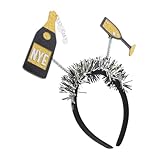 Beaupretty Weinflaschen-Stirnband neues jahr stirnband Neujahrs-Haarreifen dekorativ Neujahr Stirnband Discokugeln Neujahrskostüm Verkleiden Sie Haaraccessoires für das neue Jahr Eisendraht