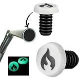 Chilli PRO Scooters Barends Plugs Stunt-Scooter Stahl & Titan Bar Lenker Enden verschluss Stopfen (1 Paar) Glow/Flame Logo schwarz