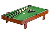 Leomark Billard aus Holz - Mini Tisch - Billardtisch mit 2 Queues, Holzoptik, für Kinder, Mit Zubehör, Dim: 91,5 (Länge) x 51 x 20 cm