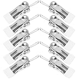 GETAJGHSD 20 Stück Edelstahl Wäscheklammern mit Haken rutschfest und Schonend für Kleidung Weiß für Wäscheleinen und Deckenbefestigung Zuhause