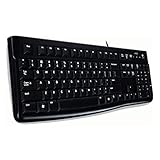 Logitech K120 Kabelgebundene Tastatur für Windows, US QWERTY-Layout - Schwarz