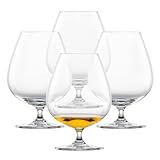 SCHOTT ZWIESEL Cognacglas XXL Bar Special (4er-Set), edle Gläser für Cognac, spülmaschinenfestes Tritan-Kristallglas, Made in Germany (Art.-Nr. 123633), Klar, Kristall