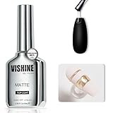 Vishine 16 ml Matter Top Coat, pulverbeständig, für Gel-Lack, Powder-Resistent, mattes Finish für Details, Chrompulver, Malerei, UV-Gel, langlebig, Nail Art DIY