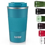 KETIEE Kaffeebecher to go,510ml Thermobecher Kaffee-to-go,Kaffeebecher Thermo,Doppelwandig Reisebecher Travel Mug,Vakuum Isolierbecher mit auslaufsicherem Deckel für Kaffee und Tee,Blau