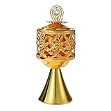 Gold Räucherständer | Antik-Optik Eisen Aromaverbreiter,Schmuckstück Für Meditation Deko Zuhause Hotel Familien Yoga Raum Tempel Zeremonien Gastronomie