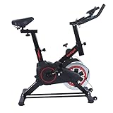 Worldgeil Heimtrainer Fahrrad Ergometer - Hometrainer mit Verstellbarem Widerstand - Spinning Bike Indoor Fitnessbikes mit Tablet-Halter - Fahrradtrainer für Kardiotraining zu Hause