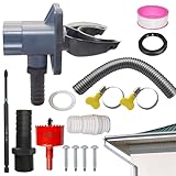 Umleitungsset Für Regentonne,Regenfallschlauch,Komplettsets Zur Umleitung Von Regenwasser - Für Terrasse Rasen Garten Haus Außenbereich 70-110 mm