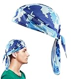 LuLiyLdJ Blau Bandana, Kopftuch Herren, Kopfbedeckung Herren, Bandana Cap Herren, Für Laufen Fahrrad Motorrad Fahren