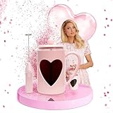 Paris Hilton – French Press im Herzdesign 1L – Kaffeepresse aus Glas und Kunststoff mit Edelstahlfilter, Cool-Touch-Griff, Tropffrei, Temperaturbeständig, Rot Oder Rosa
