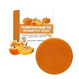 YIIRA Kürbiskernöl für Haarwachstum, Shampoo-Seife, Kürbis-Shampoo-Riegel und Spülung zur Haarpflege und -stärkung, Kürbisöl für Haarwachstum, Pflege von trockenem, strapaziertem Haar (1pcs)