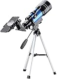 ZJFHEYUO Astronomisches Teleskop, für pädagogische Wissenschaft, Weltraumteleskope, Anfängerteleskope mit Stativ, Okular 1,25 Zoll, für drinnen und draußen