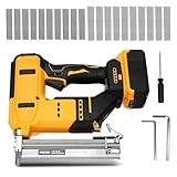 Akku Tacker Nagelpistole Set für Dewalt, 18GA Akku Nagler 2 in 1 Bürstenlose Nagler Klammerpistole, Nagelpistole Elektrotacker mit 2000 Nägeln und 2 Schraubenschlüssel für Holzverarbeitung(Ohne Ak-ku)