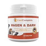 CaniComplete - Magen und Darm. Durchfall Tabletten. Verdauungshilfe für Hunde und Katzen. Bei Resporbtionsstörungen des Darms oder nach Wurmkuren - mit Bentonit