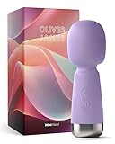 Mini-Vibrator von Oliver James – wiederaufladbarer Silikonstab-Vibrator mit 5 Geschwindigkeitsstufen und 5 Modi, diskretes Sexspielzeug für Frauen, 12,4 × 4,3 cm (Flieder)