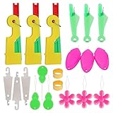 MASPHY 20 Stück Nadeleinfädler, Nadel Einfädler, Kunststoff Nähnadeln Einfädler, Automatischer Einfädler Nadel, Einfädelhilfe für Nähnadeln Einfädler für Nähmaschinen, Nadeln Einfädler Set für Handnäh