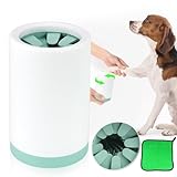 Pfotenreiniger FüR Hunde Pfotenreiniger aus Silikon 2 verschiedene Farbe Haustiere FußReinigungsbürste Haustier Pflege Mit einem Handtuch für Haustier Massage Pflege(Grün)