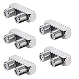 5X SAT F-Verbinder, U-Form, F-Buchse  F-Buchse, Adapter für Koaxialkabel Satellitenkabel in z.B. Unterputzdosen, 5 Stück