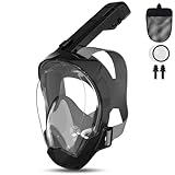 MAISITOO Schnorchelmaske Erwachsene Vollmaske | CO2-sicher mit Faltbarem Schnorchel & Anti-Beschlag-System | Unsere Beste Tauchermaske zum Schnorcheln im Meer | 180° Sicht Vollgesichtsmaske (X/XL)