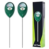 flintronic 2 Stücke Boden-Feuchtigkeitsmessgerät, Feuchtigkeitsmessgerät Pflanzen, Bodenmessgerät, PH-Feuchtigkeitsmesser für den Garten Die Landwirtschaft Garten Bauernhof