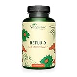 REFLUX Komplex Vegavero® | 100% Natürlich | Bei Sodbrennen & säurebedingten Magenbeschwerden | Mit Mucosave ®, Olivenblattextrakt, Natriumalginat & Kamille | LABORGEPRÜFT | Vegan | 120 Kapseln