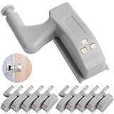 10 Stücke LED Schrankleuchten, Batteriebetriebenes Schranklicht, Universal Scharnierleuchten, für Schränke Kleiderschrank Innenbeleuchtung (Kaltweiß)