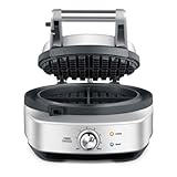 Sage - The No-Mess Waffle - Klassisches Waffeleisen mit Antihaftbeschichtung, 7 Bräunungseinstellungen und Teig-Auffangrinne - 900 W Leistung und Einfache Reinigung - Gebürsteter Edelstahl