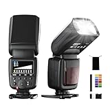 PHOTOOLEX Blitz Flash Speedlite für Canon Nikon Sony Panasonic Olympus Pentax Fujifilm Sigma Minolta und Andere SLR Digital SLR Film SLR Kameras und Digital Kameras mit Single-Kontakt Hot-Schuh