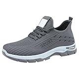 Laufschuhe Herren Leicht Atmungsaktiv Turnschuhe Sportschuhe Freizeitschuhe - Mesh Slip On Joggingschuhe Fitnessschuhe Tennisschuhe rutschfeste Freizeit Sneaker Walkingschuhe StraßEnlaufschuhe