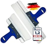 BACHSAM® Profi-Werkzeug-Set Made in Germany: Flächenspachtel 400mm & 250mm, ideal für Trockenbau, Verputzen, Tapeten entfernen. Hochwertige Spachtel mit Softgriff glättspachtel Glätter