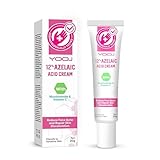 Shefave 12% Azelaic Acid Creme, Azelainsäure Akne Creme, Azelaic Acid Serum Gegen Rötungen, anti Pickel und Knötchen, Hellt Pickelmale auf Aufgehellte Pickelmale, für sensible Haut, 20g (M, stück, 1)