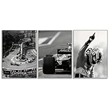 Cunegra 3 Stück Auto Poster, Bilder Schwarz Weiß, Auto Bilder Schlafzimmer Wanddekoration, Auto Wandkunst für Wohnzimmer, Arbeitszimmer & Badezimmer, Geschenk für Autoliebhaber