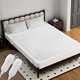GOTCOZY Heizdecke Wärmeunterbett 160x140cm - Heizkissen mit Abschaltautomatik 10 Stunden Timer und 5 Wärmestufen Überhitzungsschutz Wärmedecke für Gängigen Matratzen Maschinenwaschbar