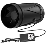 Aygrochy 100mm Rohrventilator Regelbar, EC-Motor Rohrlüfter 221m³/h, Abluftventilator für für Wintergarten Growzelte Keller Garage Küche