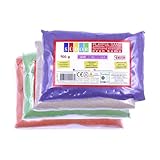 Bastelzone 4 x 900 gr. Knetsand, Sand für Kinder. 3,6 kg. Spielsand, Smart Sand, Knete. Modelliersand 4 Packungen je 900 gr. magischer Sand (BUNT, 4-FARBEN)