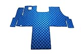 KRAM-TRUCK Auto Fußmatten Kompatibel mit FIAT Ducato, Peugeot Boxer, Citroen Jumper ab 2007, Blau, Kunstlederschwamm 1 cm, Hygienezertifikat, Komfortbezüge
