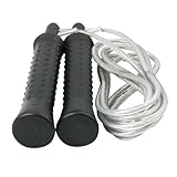 Sport-Thieme Boxer-Springseil + Zusatzgewichten a 190g | Speed-Rope für Boxen, Crossfit, Rope Skipping, Fitness-Training | Stahlseil, Bruchsicherer Kunststoff | 250 cm verstellbare Länge