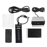 Telituny Mini-PC-Monitor, 8,9 cm (3,5 Zoll), Hardware-Computer-Monitor, IPS-Display für CPU/GPU/RAM/HDD, Gehäuse aus Aluminiumlegierung mit Halterung - Display