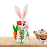 Generisch Frühlingsgnome - Niedliche Bunte Figuren Als Saisonale Deko - Innenraum Kuschelwichtel Häschen Figuren - Für Schreibtisch Stufentablett Wohnzimmer Kamin