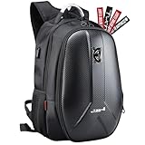 Uonel INDUSTRY Motorradrucksack mit Regenschutz Biker Rucksack - Motorradhelm Rucksack daswasserdicht 35L Helmhalter +4 Schlüsselanhänger