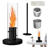 Tornado Tischfeuerschale | 15,75 Zoll Ethanol Tischkamin | Tornado-Flamme - Stimmungsvolles Tragbares Dekoratives Kaminlicht Für Balkon Schlafzimmer Wohnzimmer Geschenkideens