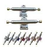 Leefai Pro Fingerboard Trucks (Achsen) 34mm G3 Inverted Style- Pro Mini Finger Skateboard Truck with Single Axles and Pivot Cups-7 Baseplate Color (Silber, 34 mm)