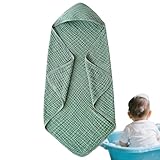 Kinderhandtücher mit Kapuze | Badetücher 89 x 89 cm aus reiner Baumwolle | Weicher Bademantel für Kinder von 0 bis 3 Jahren Für Bad Strand Spa Kindergarten Haus Krankenhaus Kindergarten